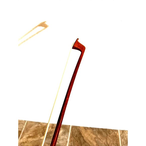 Violin Bow 4/4 Pernambuco Wood Skin With Carbon Fiber Lizard Leather Grip - Picture 7 of 10
